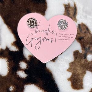 Leopard Print Stud Earrings